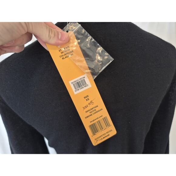 New w/Tags Tory Burch Womens Black Merino Wool Simone Cardigan Sweater XS RT$175 - Picture 10 of 13